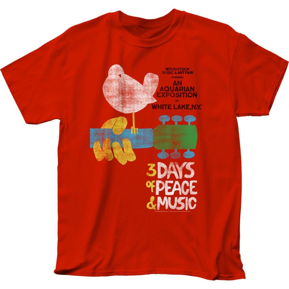 Woodstock Music & Art Fair White Lake NY 3 Days of Peace & Music Men's T-Shirt L